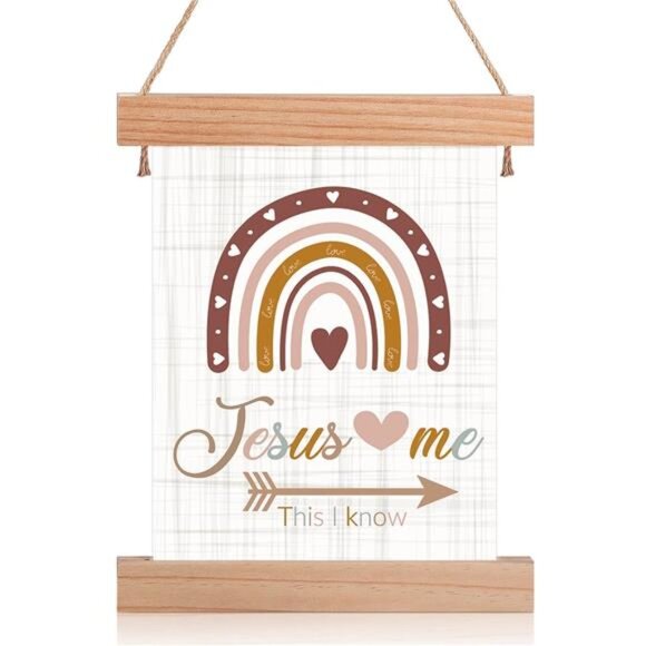 Rainbow Nursery Decor Boho Rainbow Wall Art Boho Nursery Wall Decor Jesus
